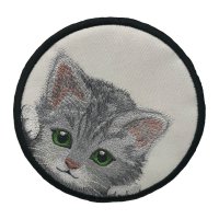 Here Kitty, Kitty Gray Kitten White Coaster