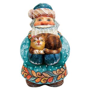 G DeBrekht Kitty Caretaker Santa Figurine