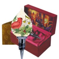 Ne'Qwa Art Holiday Music Bottle Stopper