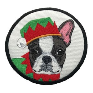 English Bulldog Elf White Coaster