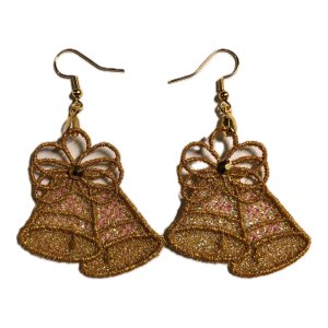 Gold Metallic Bells Earrings