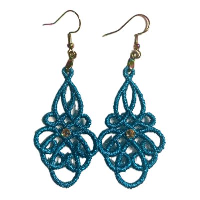Turquoise Metallic Small Grace Earrings