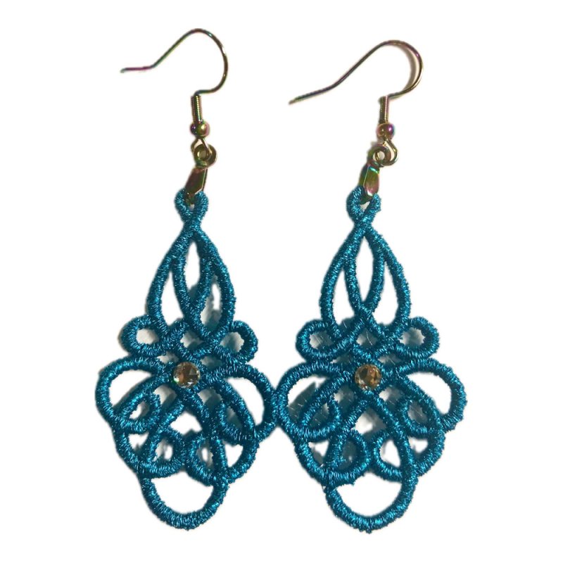 Turquoise Metallic Small Grace Earrings