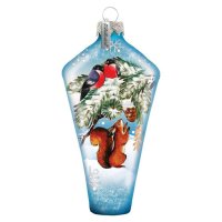 G DeBrekht Squirrel Glass Ornament