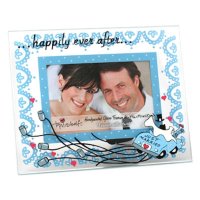 Top Shelf Just Married Glass Picture Frame