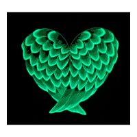 Angel Wing Heart Embroidered Red Pillow
