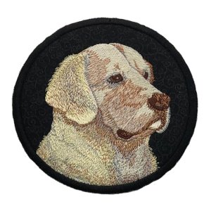 Light Golden Retriever Black Coaster