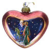 G DeBrekht Nativity Glass Ornament