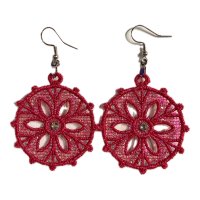 Begonia Metallic Flower Earrings