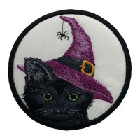 Sweet Witchy Kitty White Coaster