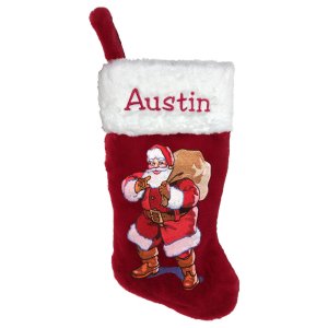 Classic Santa Personalized Red Christmas Stocking