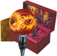 Ne'Qwa Art Sunflowers Bottle Stopper