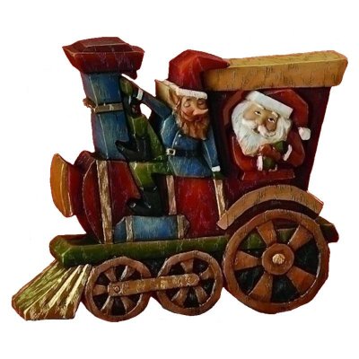 Roman Santa Train Puzzle Figurine