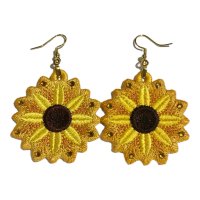 Yellow Sunflower Earrings