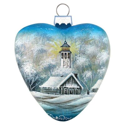 G DeBrekht Harbor Light Glass Ornament