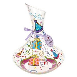 Top Shelf Happy Birthday Slope-shaped Decanter