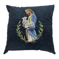 The Good Shepherd Embroidered Throw Pillow