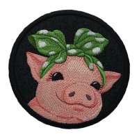 Piglet with Green Scarf Black Coaster