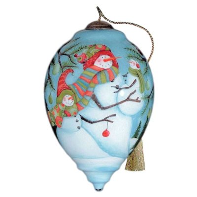 Ne'Qwa Art Merry Christmas Snow Family Ornament