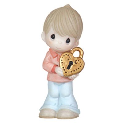 Precious Moments Boy with Lock Figurine