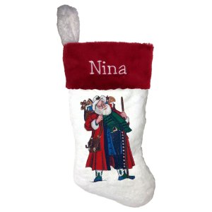 Cowboy Santa with Toys Personalized Christmas Stocking
