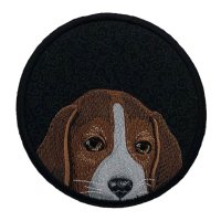 Go Fetch Beagle Puppy Black Coaster