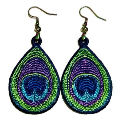 Peacock Feather Earrings