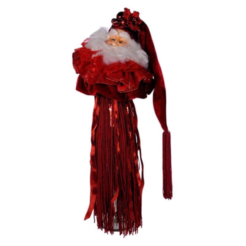 Katherines Collection Crimson Santa Wine Bottle Cover - Click Image to Close