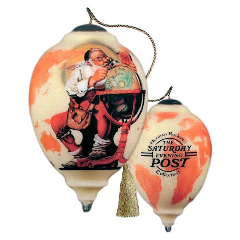 Ne'Qwa Art Checking It Twice Ornament - Click Image to Close