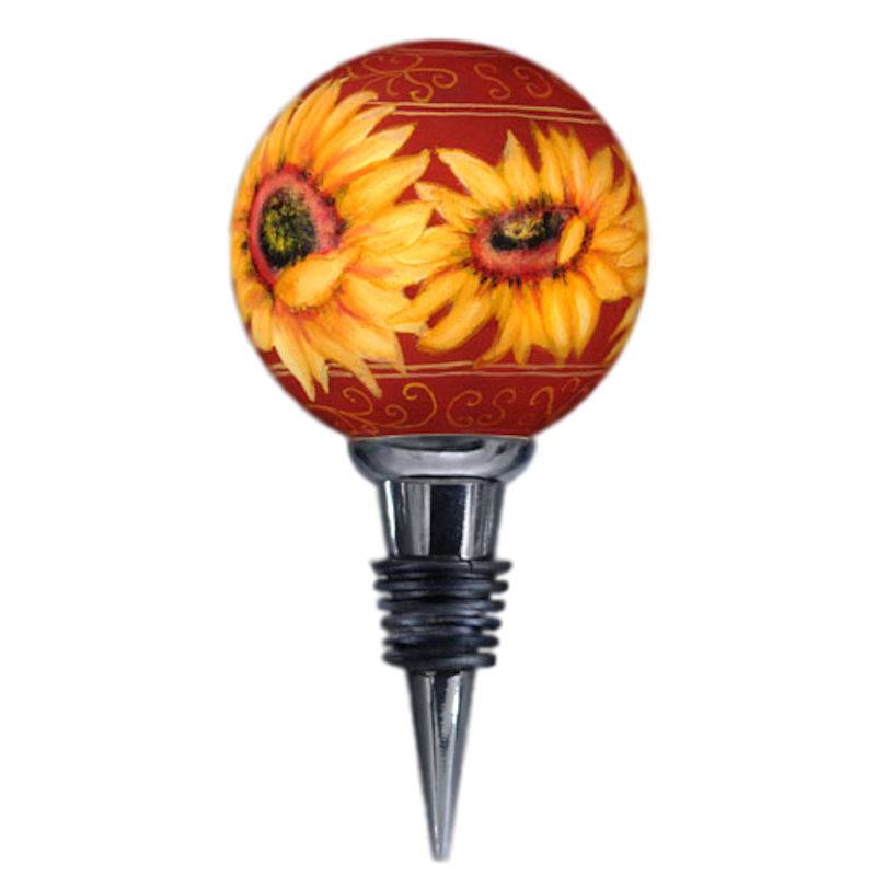 Ne'Qwa Art Sunflowers Bottle Stopper - Click Image to Close