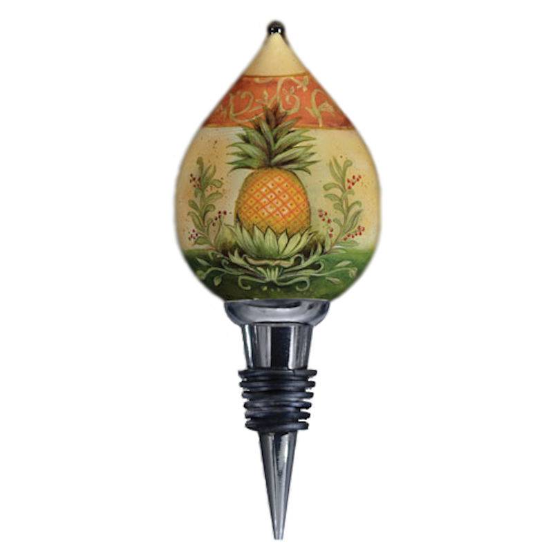 Ne'Qwa Art Welcome Pineapple Bottle Stopper - Click Image to Close