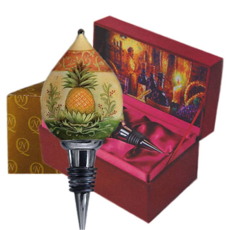Ne'Qwa Art Welcome Pineapple Bottle Stopper - Click Image to Close