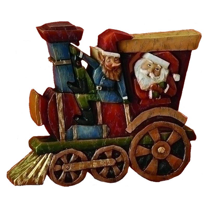 Roman Santa Train Puzzle Figurine - Click Image to Close