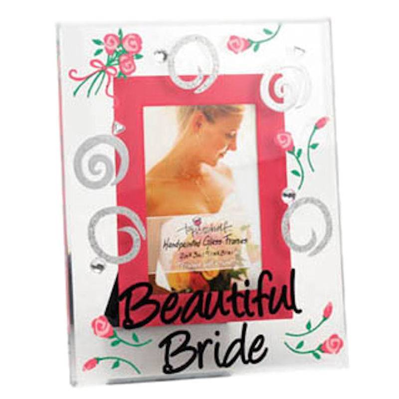 Top Shelf Beautiful Bride Glass Picture Frame - Click Image to Close
