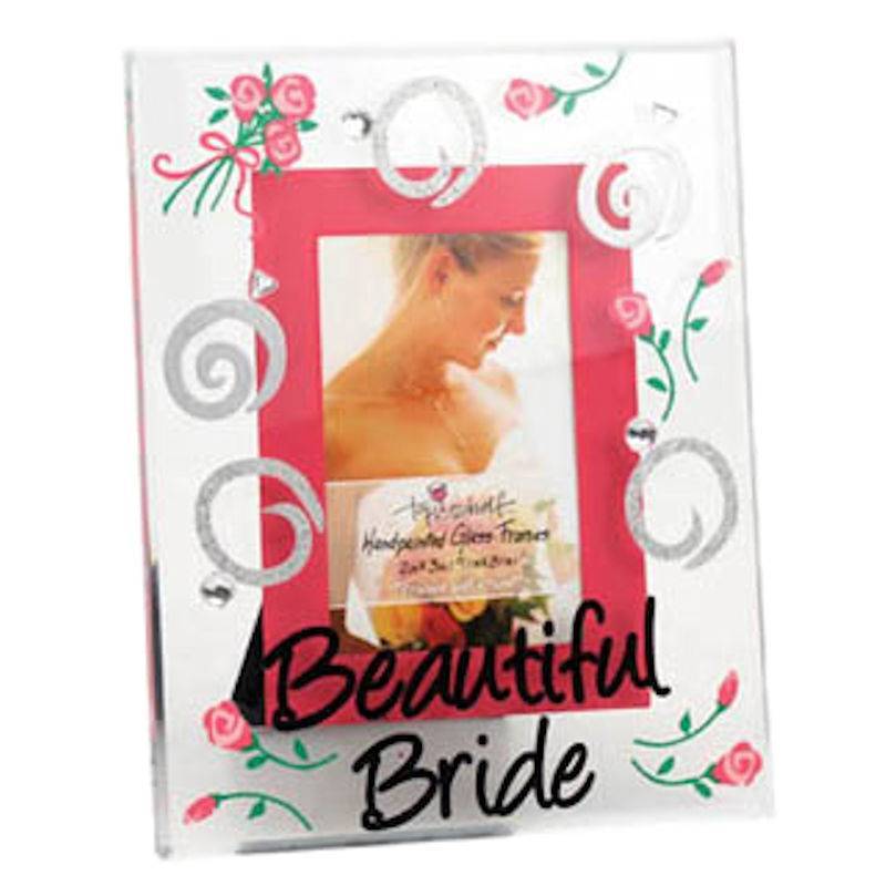 Top Shelf Beautiful Bride Glass Picture Frame