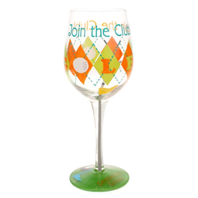 Top Shelf Join the Club Wine Glass - Click Image to Close